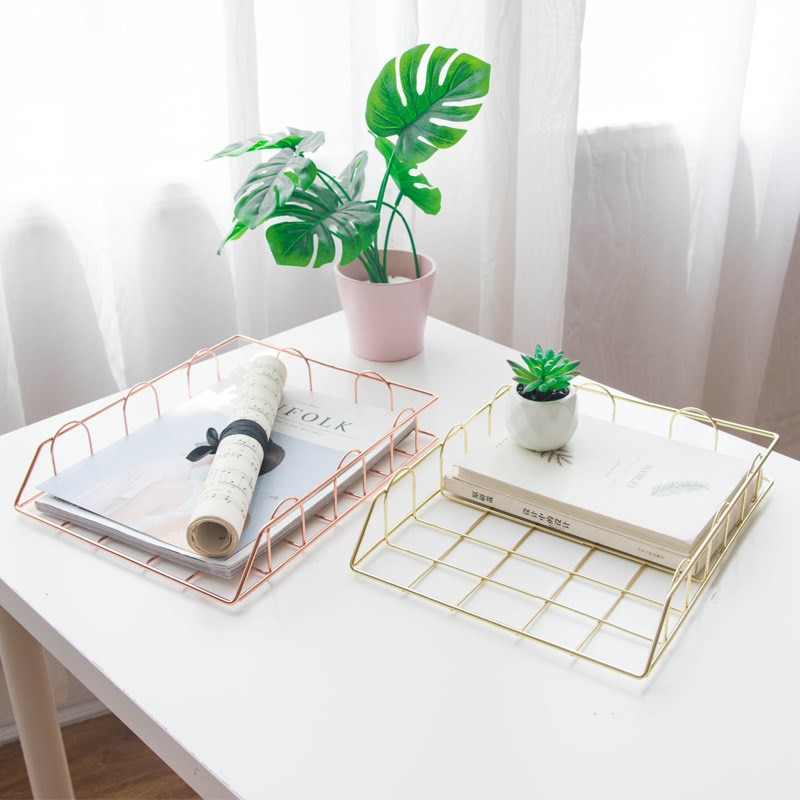 Paper Tray Organizer Metal File Storage
