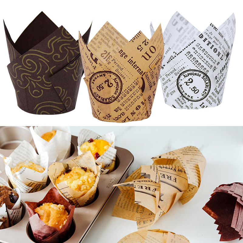 Paper Tulip Cupcake Liners (50 Pcs)