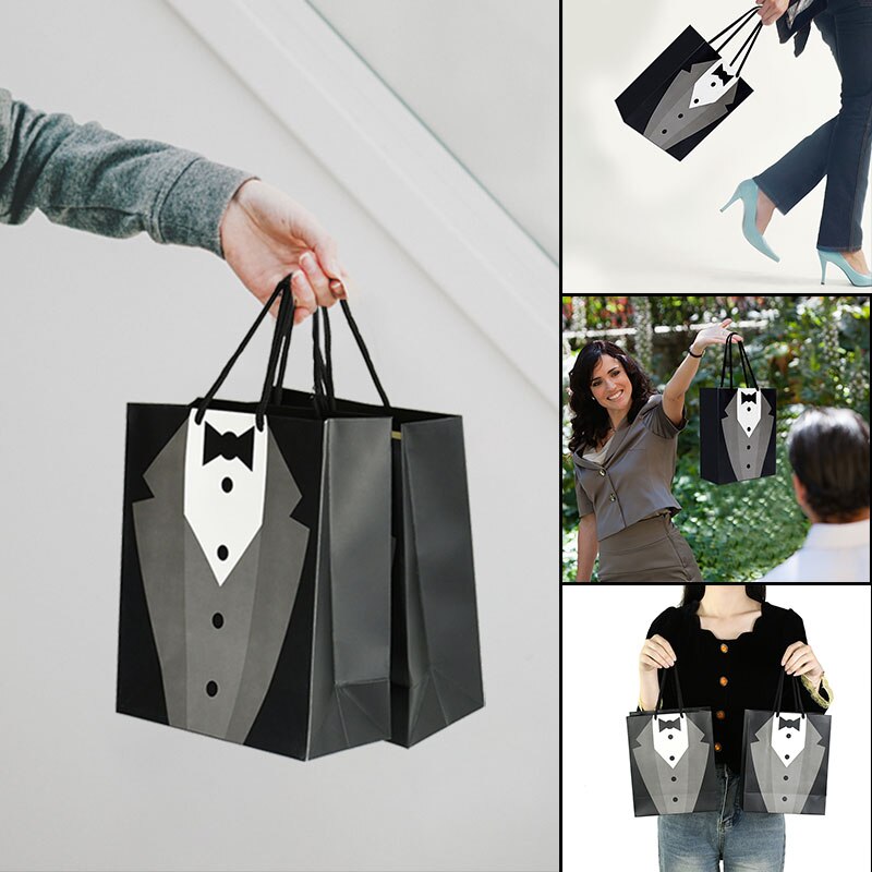 Paper Tuxedo Gift Bags (5pcs)