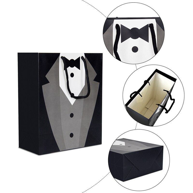 Paper Tuxedo Gift Bags (5pcs)