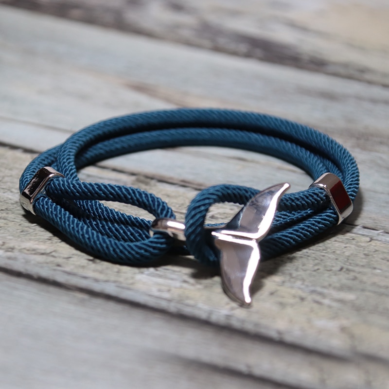 Paracord Rope Strap Whale Tail Bracelet