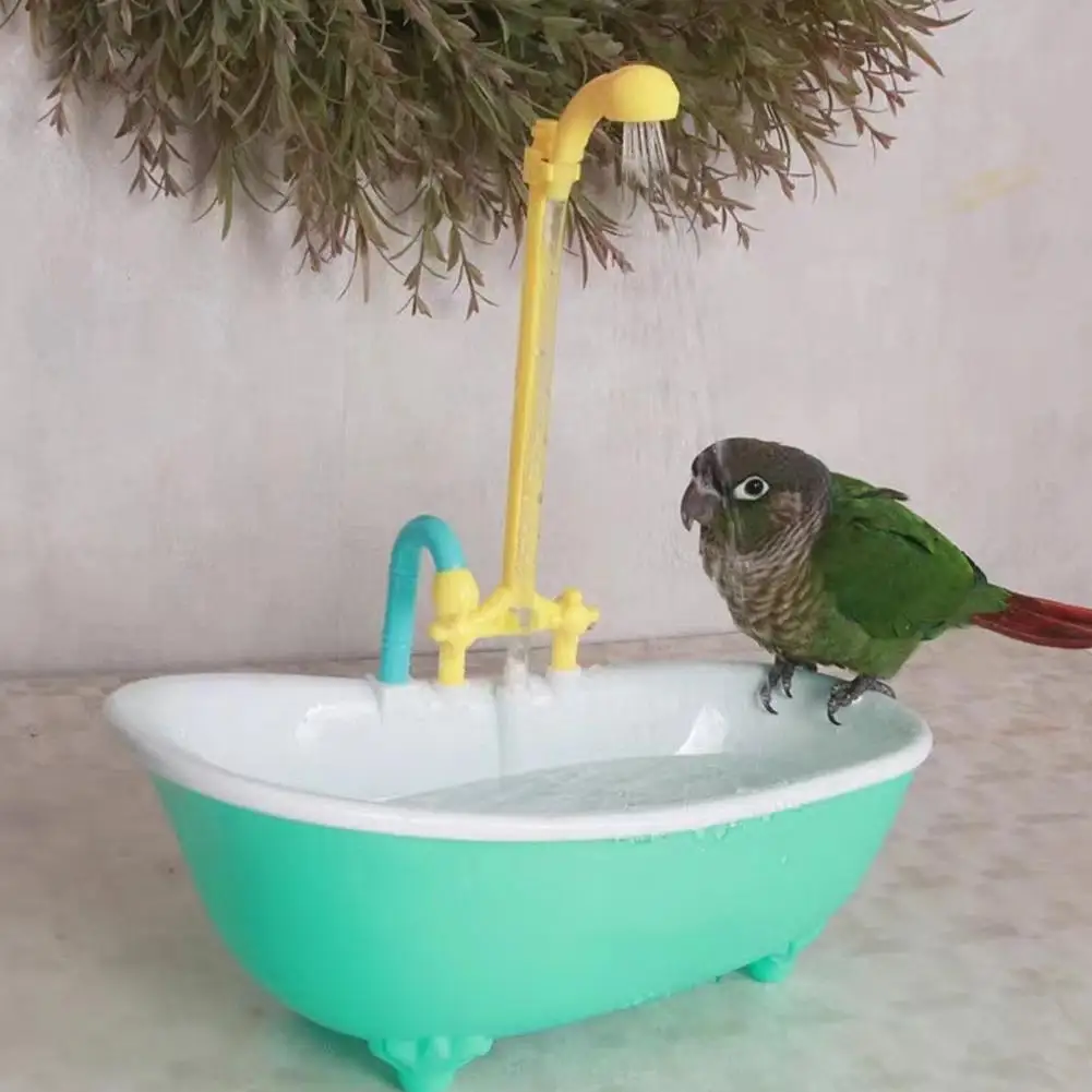 Parrot Automatic IntelligentBath Bird Shower Bathtub Supplies Cute Plastic Bird Bath Parrot Automatic IntelligentBath Bird Shower Bathtub Supplies Cute Plastic Bird Bath
