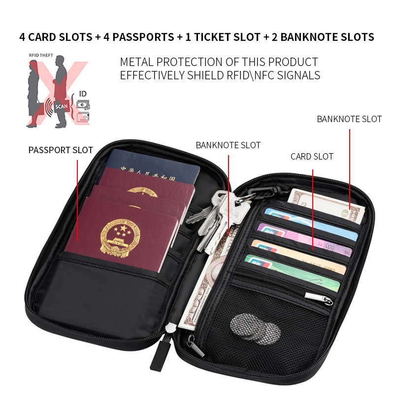 Passport Purse RFID Wallet Passport Purse RFID Wallet