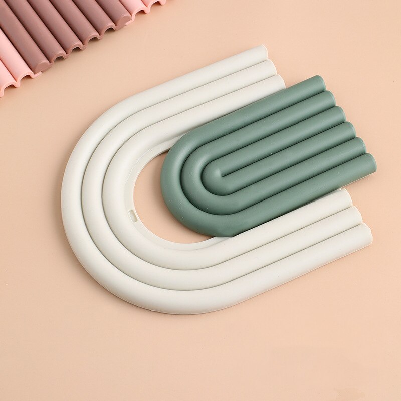 Pastel Silicone Rainbow Coasters (2pcs)