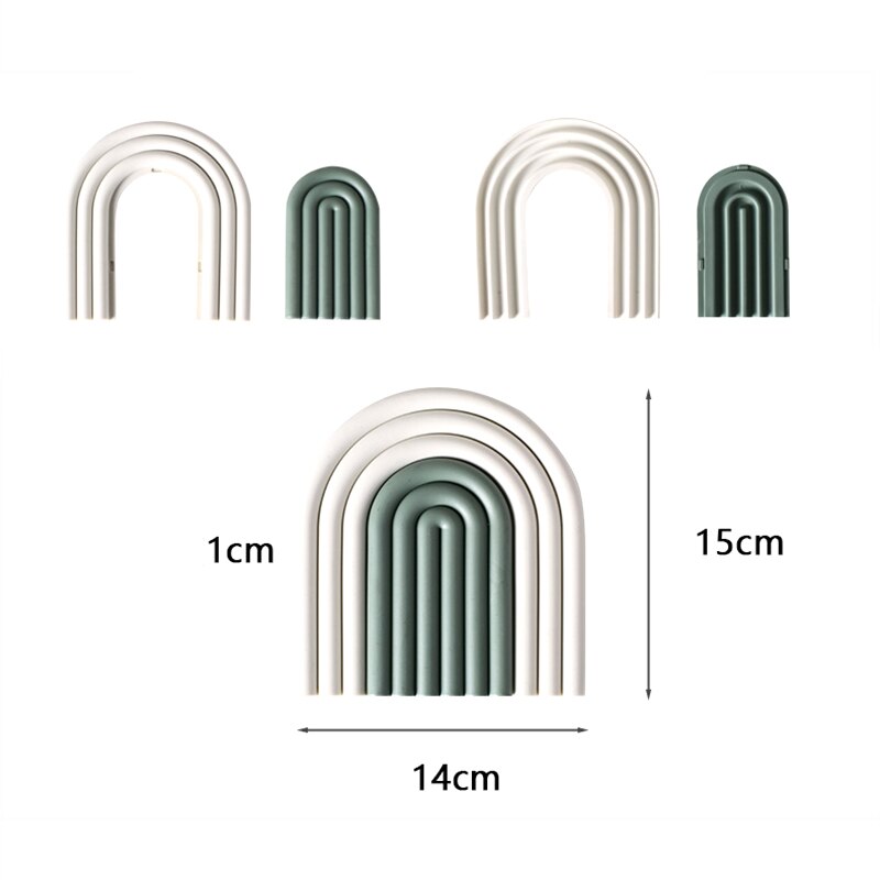 Pastel Silicone Rainbow Coasters (2pcs)