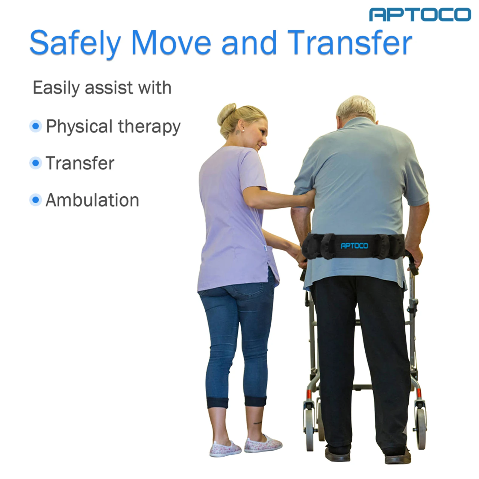 Patient Transfer Belt with 6 Handles