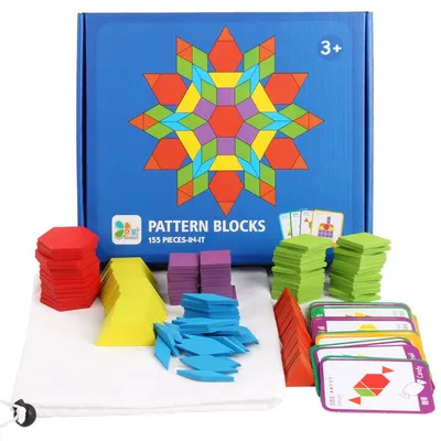 Pattern Blocks 155PCs Shape Puzzles Pattern Blocks 155PCs Shape Puzzles