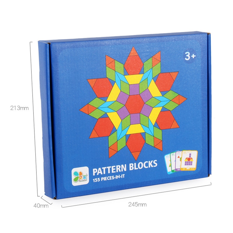 Pattern Blocks 155PCs Shape Puzzles Pattern Blocks 155PCs Shape Puzzles