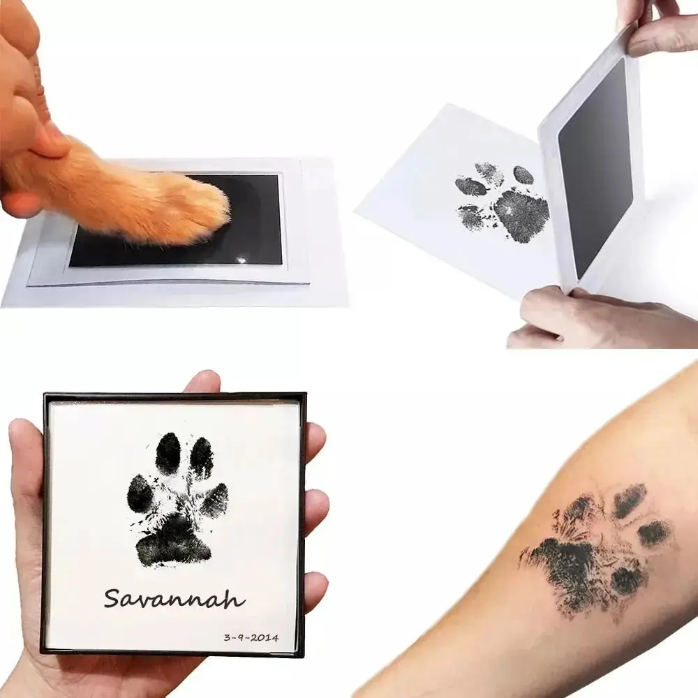 Paw Print Clean Touch Ink Pad, Dog Or Cat Pet Owner Keepsake, DIY Inkless Nose and Pawprint Impression Making Kit Paw Print Clean Touch Ink Pad, Dog Or Cat Pet Owner Keepsake, DIY Inkless Nose and Pawprint Impression Making Kit