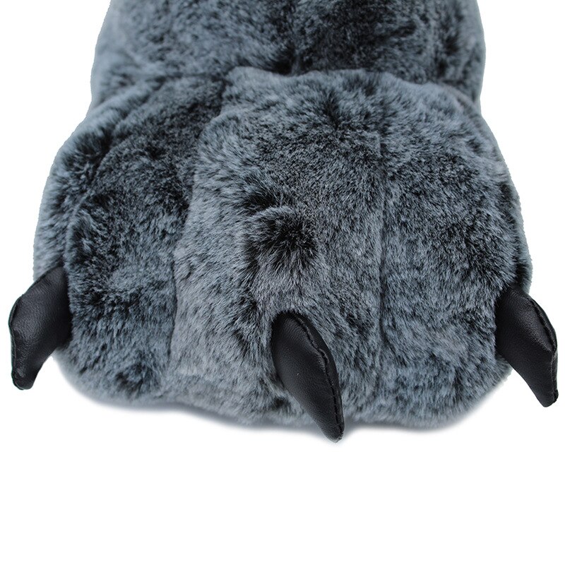 Paw Slippers Plush Footwear