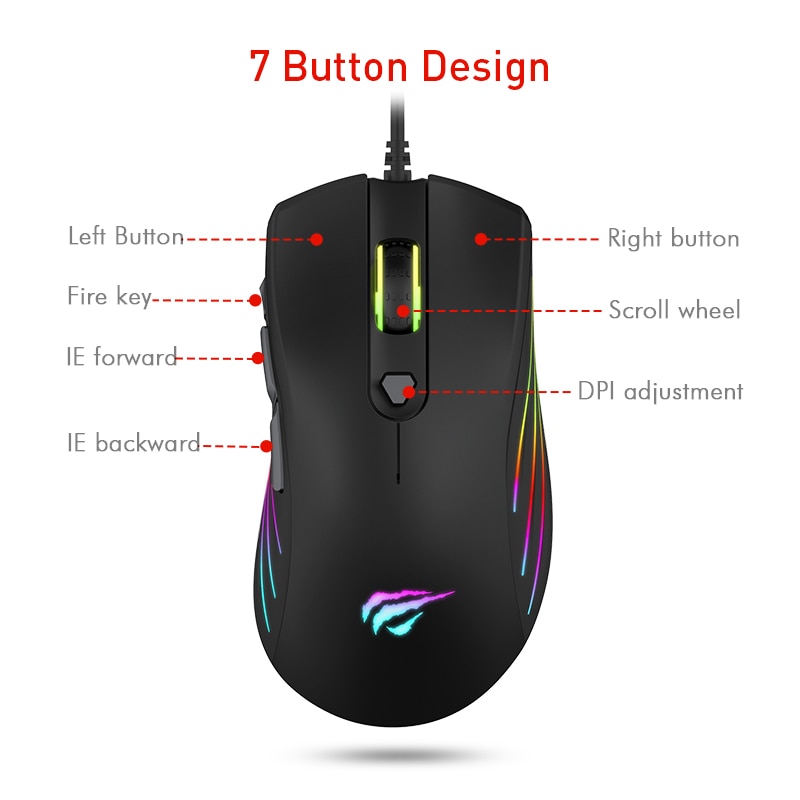 PC Gaming Mouse Backlit Computer Mouse PC Gaming Mouse Backlit Computer Mouse