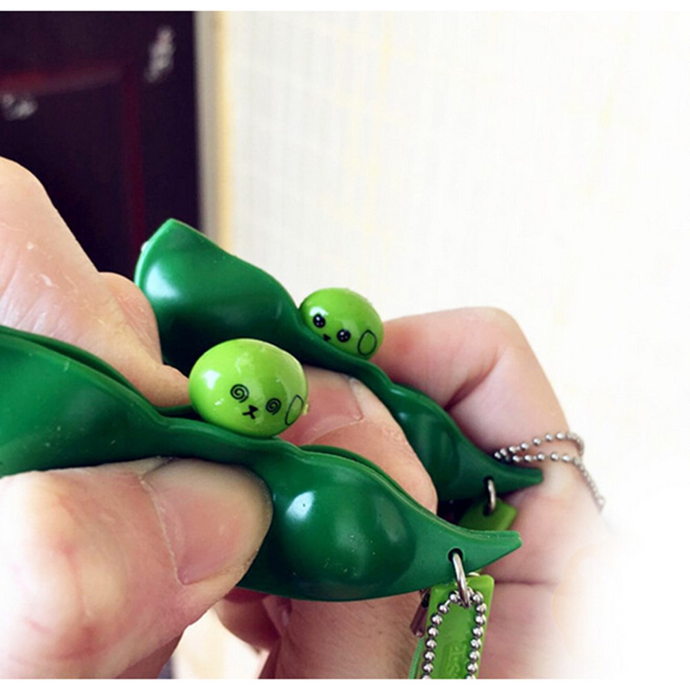 Pea Face Emoji Keychain Pea Face Emoji Keychain