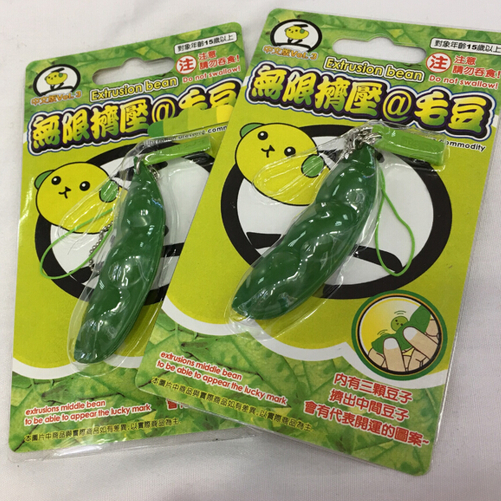 Pea Face Emoji Keychain Pea Face Emoji Keychain