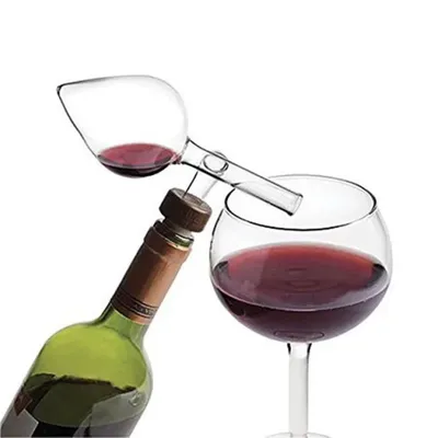 Peach shaped Transparent Red Wine Aerator Portable Red Wine Bottle Pourer and Quick Decanter Spout Glass Sobering Device
