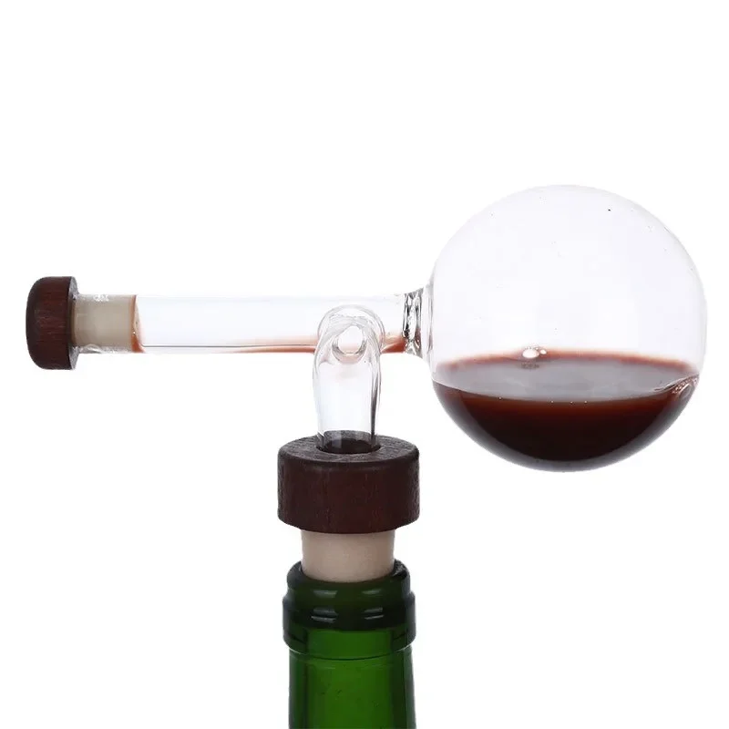 Peach shaped Transparent Red Wine Aerator Portable Red Wine Bottle Pourer and Quick Decanter Spout Glass Sobering Device