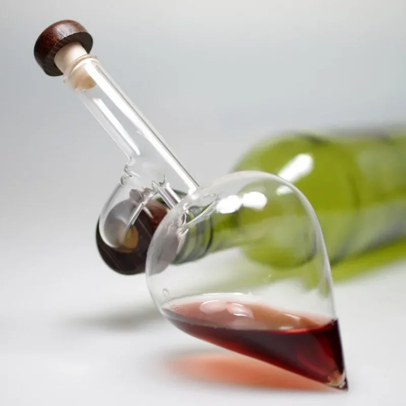 Peach shaped Transparent Red Wine Aerator Portable Red Wine Bottle Pourer and Quick Decanter Spout Glass Sobering Device