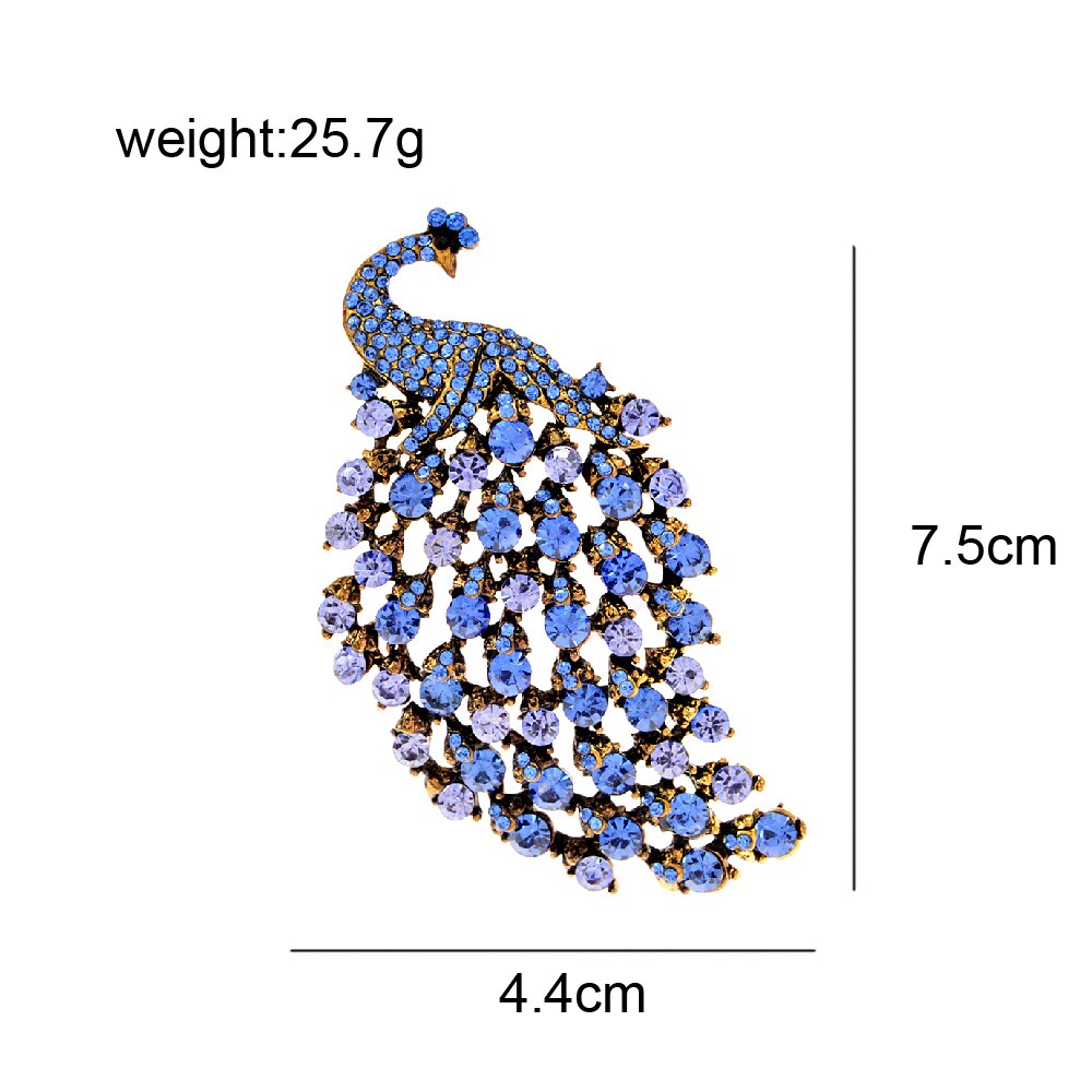 Peacock Brooch Fashionable Accessory Peacock Brooch Fashionable Accessory