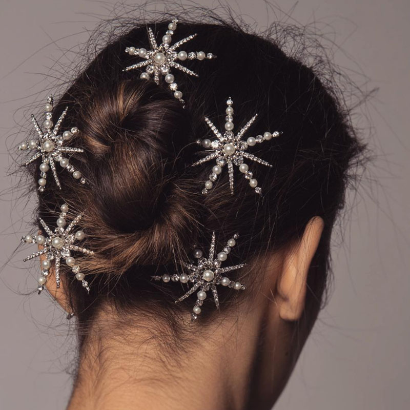 Pearl and Rhinestones Star Hairpin Pearl and Rhinestones Star Hairpin