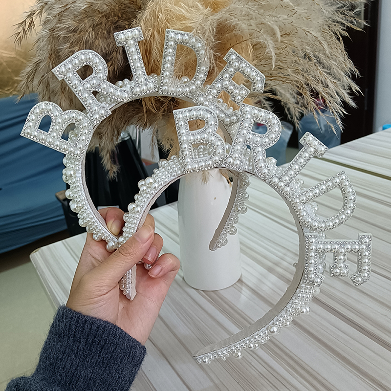 Pearl Bachelorette Bride To Be Headband Pearl Bachelorette Bride To Be Headband