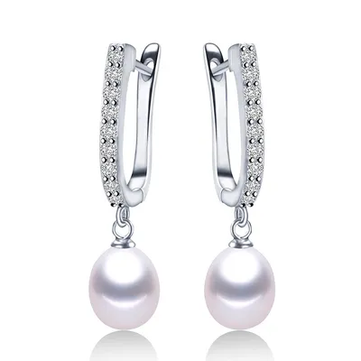Pearl Earrings From Natural Freshwater Pearl Earrings From Natural Freshwater