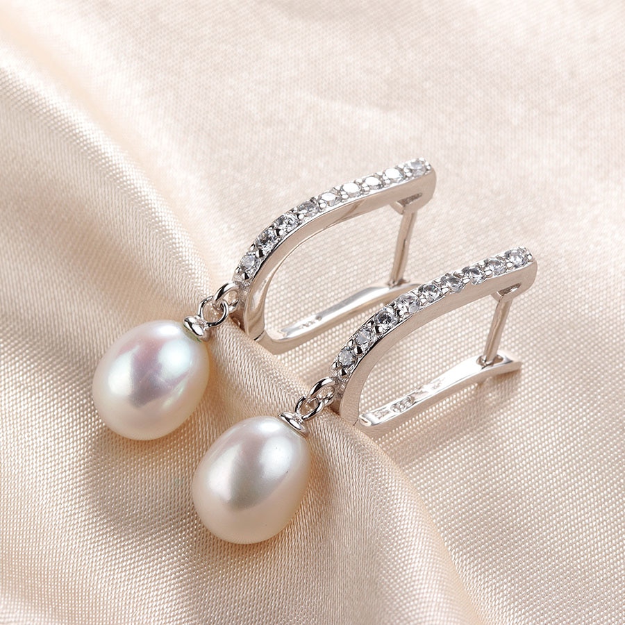 Pearl Earrings From Natural Freshwater Pearl Earrings From Natural Freshwater
