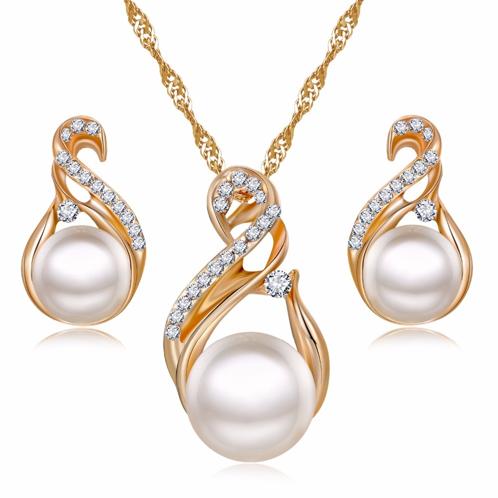 Pearl Necklace and Earring Set Pearl Necklace and Earring Set