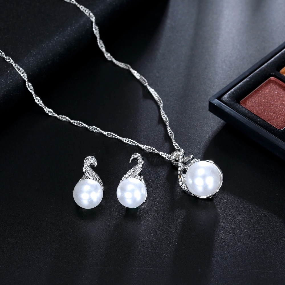 Pearl Necklace and Earring Set Pearl Necklace and Earring Set