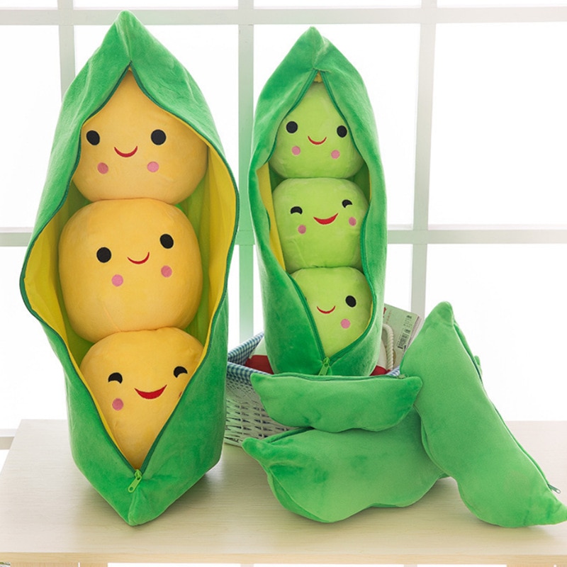 Peas in a Pod Plush Cotton Pillow Toy