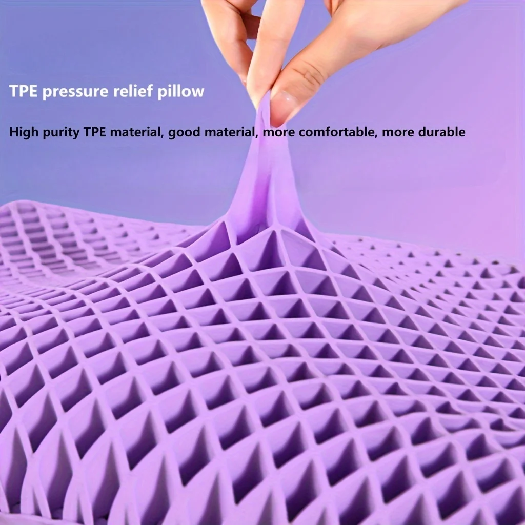 Pectin Pillow Breathable Air Layer TPE Pillow Washable with Water, Zero Pressure Cervical Neck Pillow Latex Adult Pectin Pillow Breathable Air Layer TPE Pillow Washable with Water, Zero Pressure Cervical Neck Pillow Latex Adult