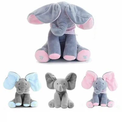 Peekaboo Elephant Toy Musical Plushie Peekaboo Elephant Toy Musical Plushie