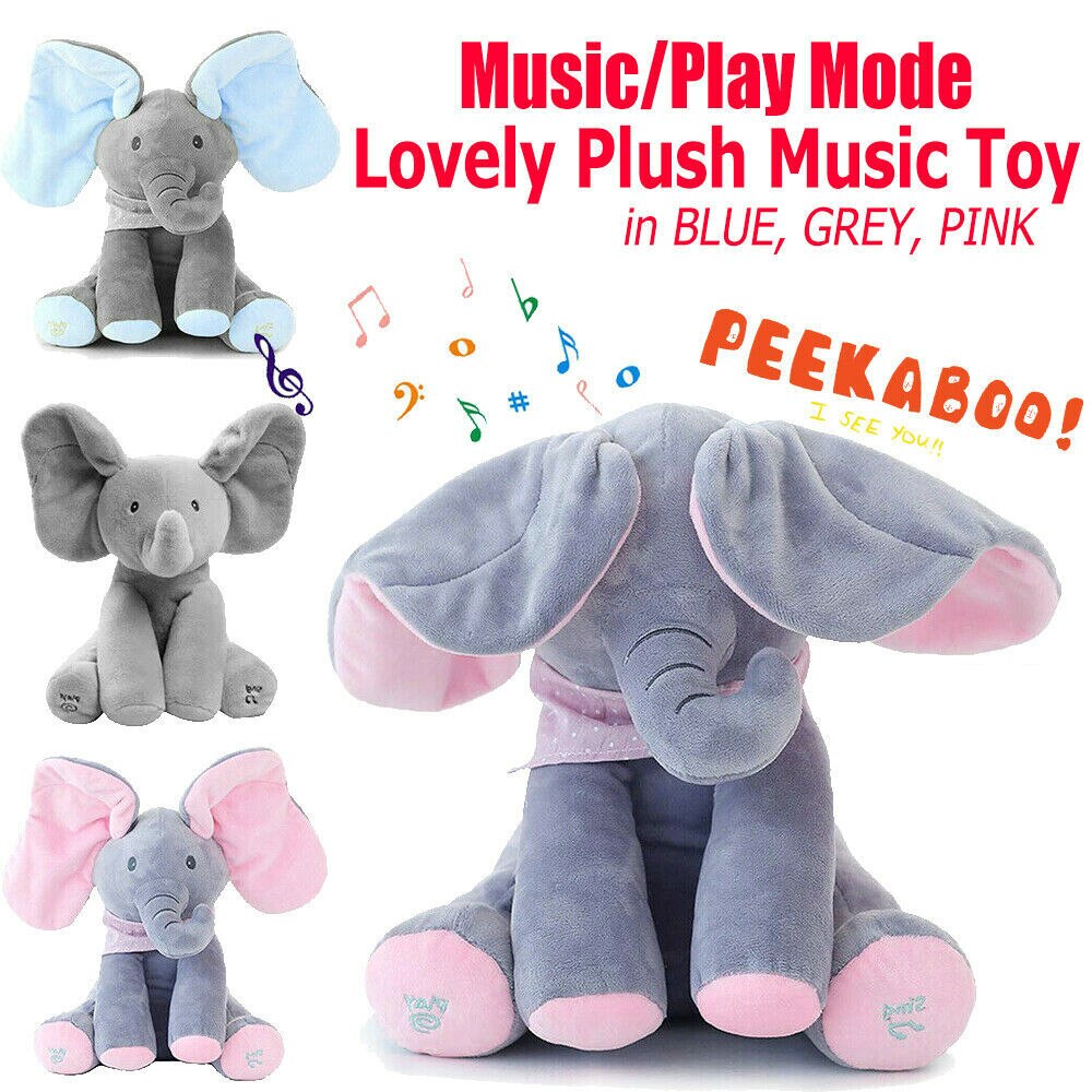 Peekaboo Elephant Toy Musical Plushie Peekaboo Elephant Toy Musical Plushie