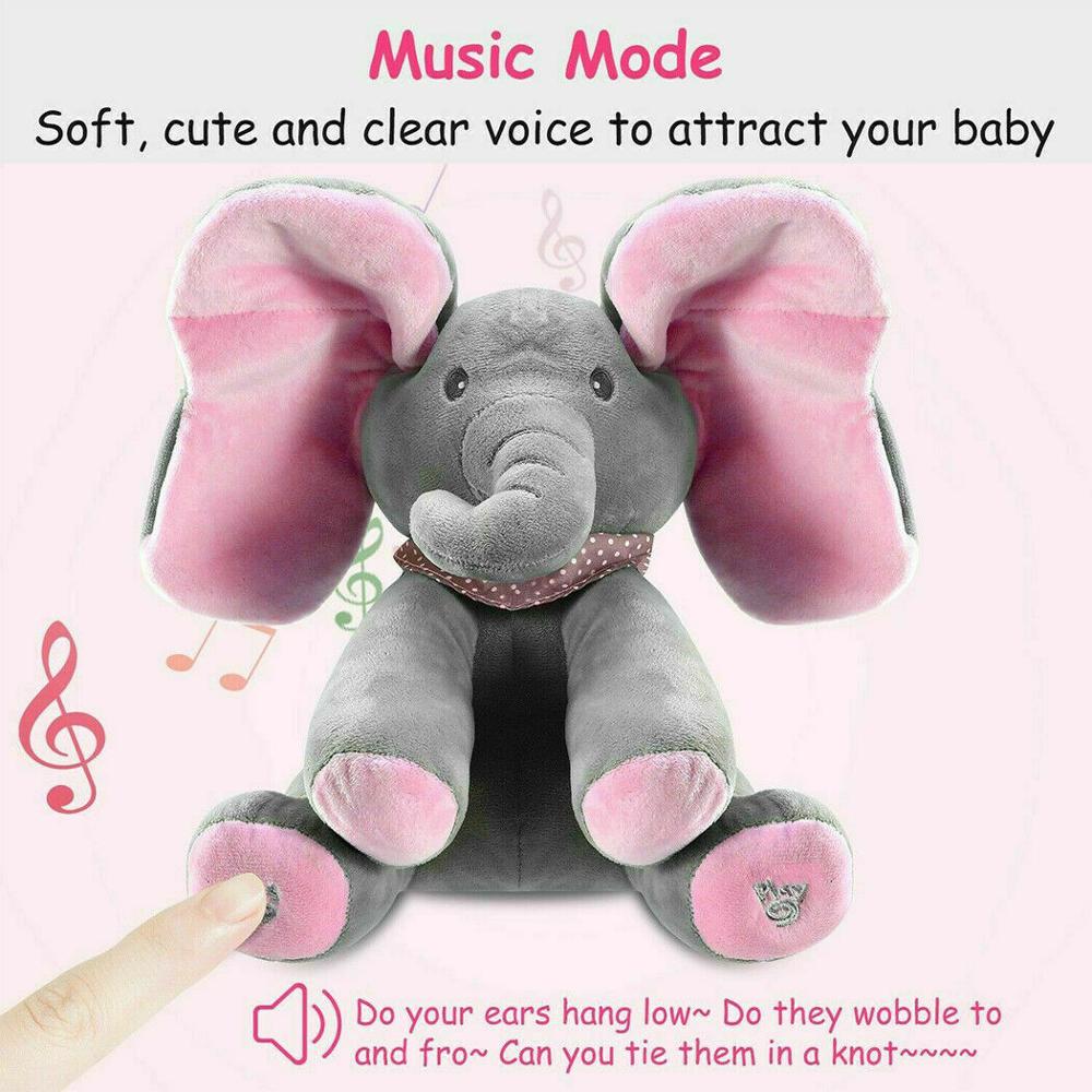 Peekaboo Elephant Toy Musical Plushie Peekaboo Elephant Toy Musical Plushie