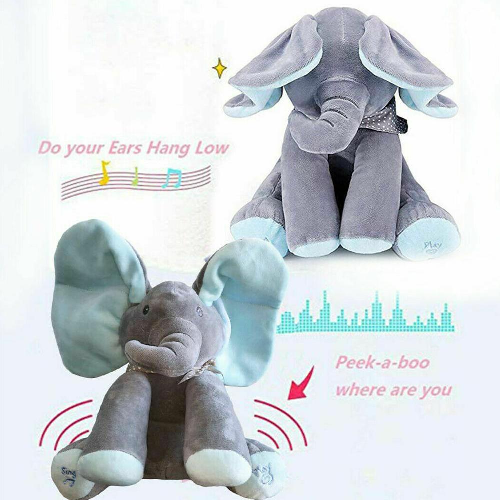 Peekaboo Elephant Toy Musical Plushie Peekaboo Elephant Toy Musical Plushie