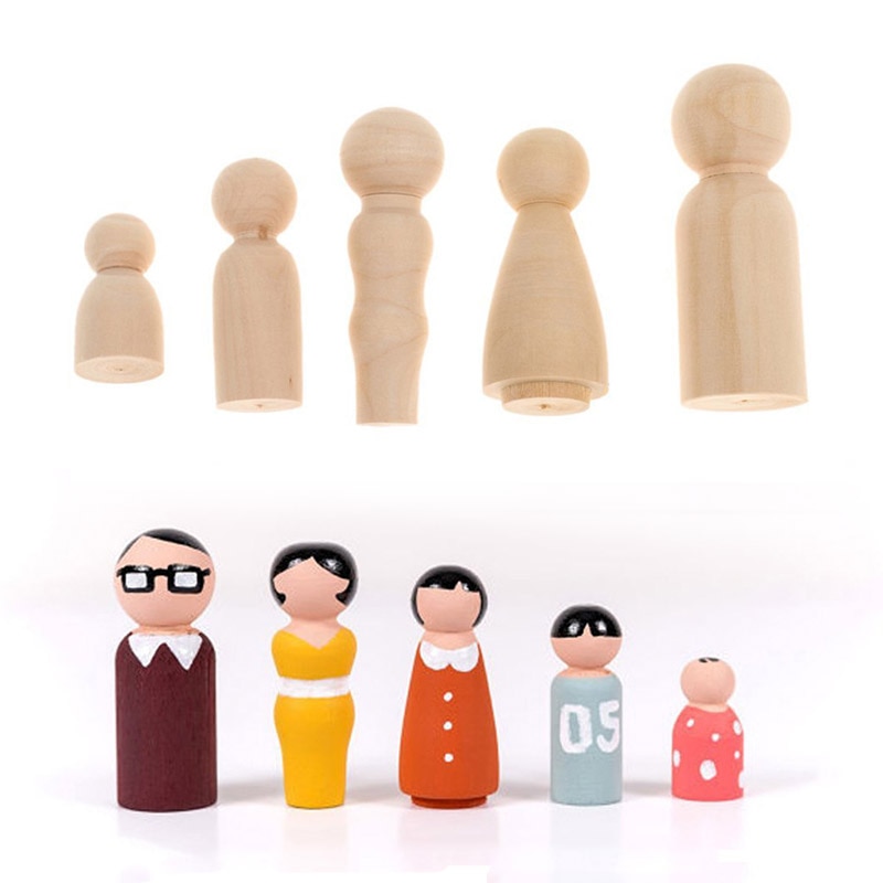 Peg Doll Family DIY Set (5pcs)
