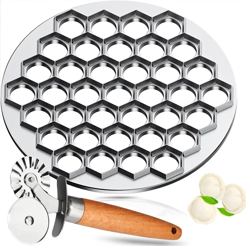 Pelmeni Maker Russian Dumpling Mold Pelmeni Metal Mold with Pastry Ravioli Wheel Pasta Double Cutter for Kitchen