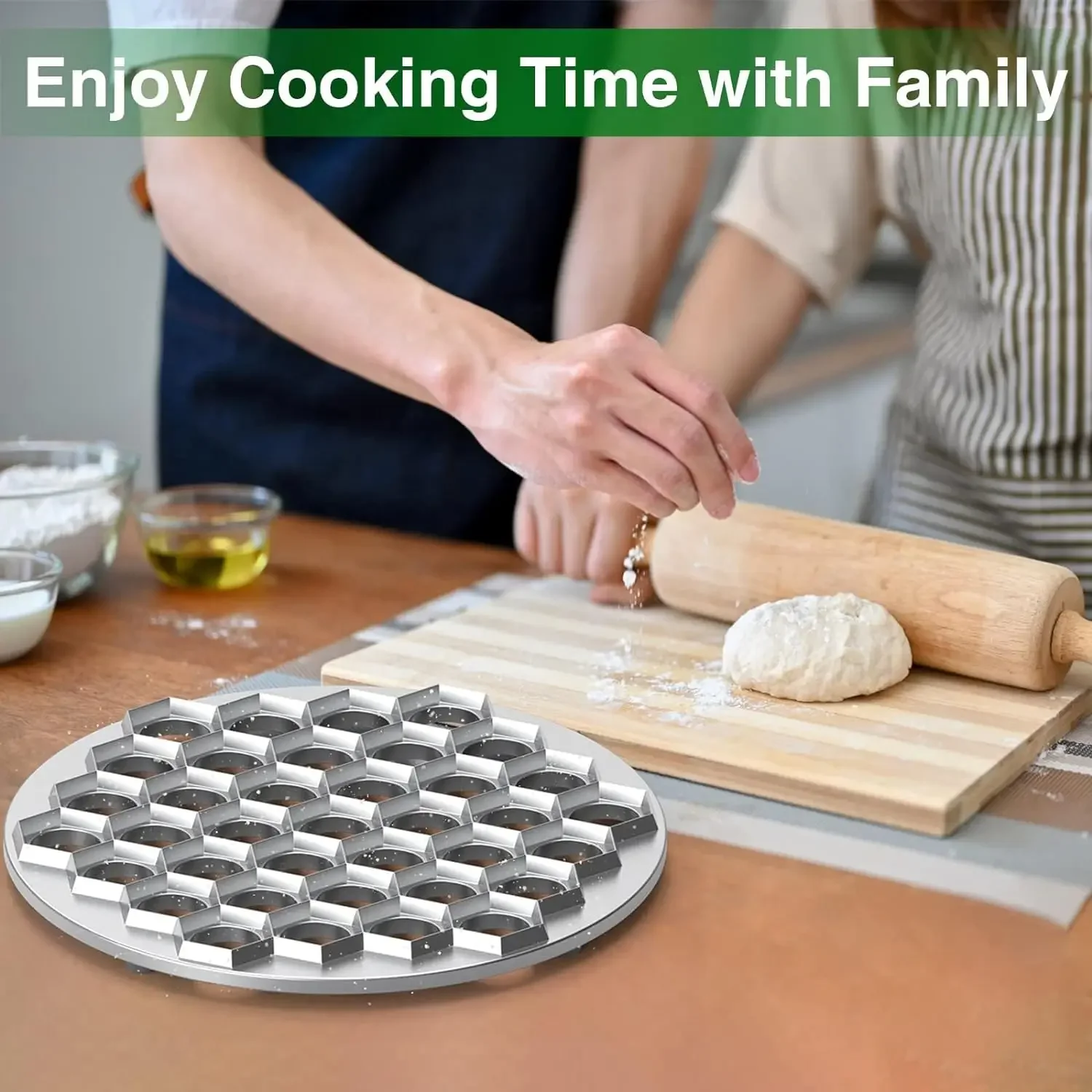 Pelmeni Maker Russian Dumpling Mold Pelmeni Metal Mold with Pastry Ravioli Wheel Pasta Double Cutter for Kitchen