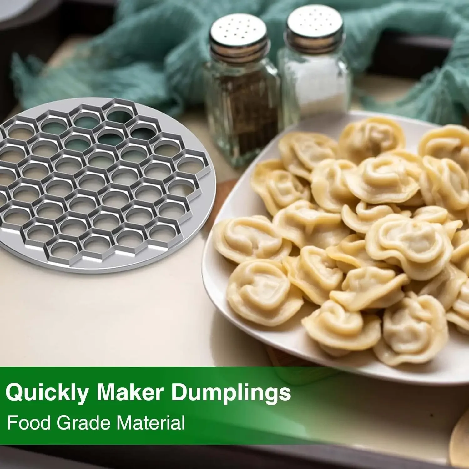 Pelmeni Maker Russian Dumpling Mold Pelmeni Metal Mold with Pastry Ravioli Wheel Pasta Double Cutter for Kitchen