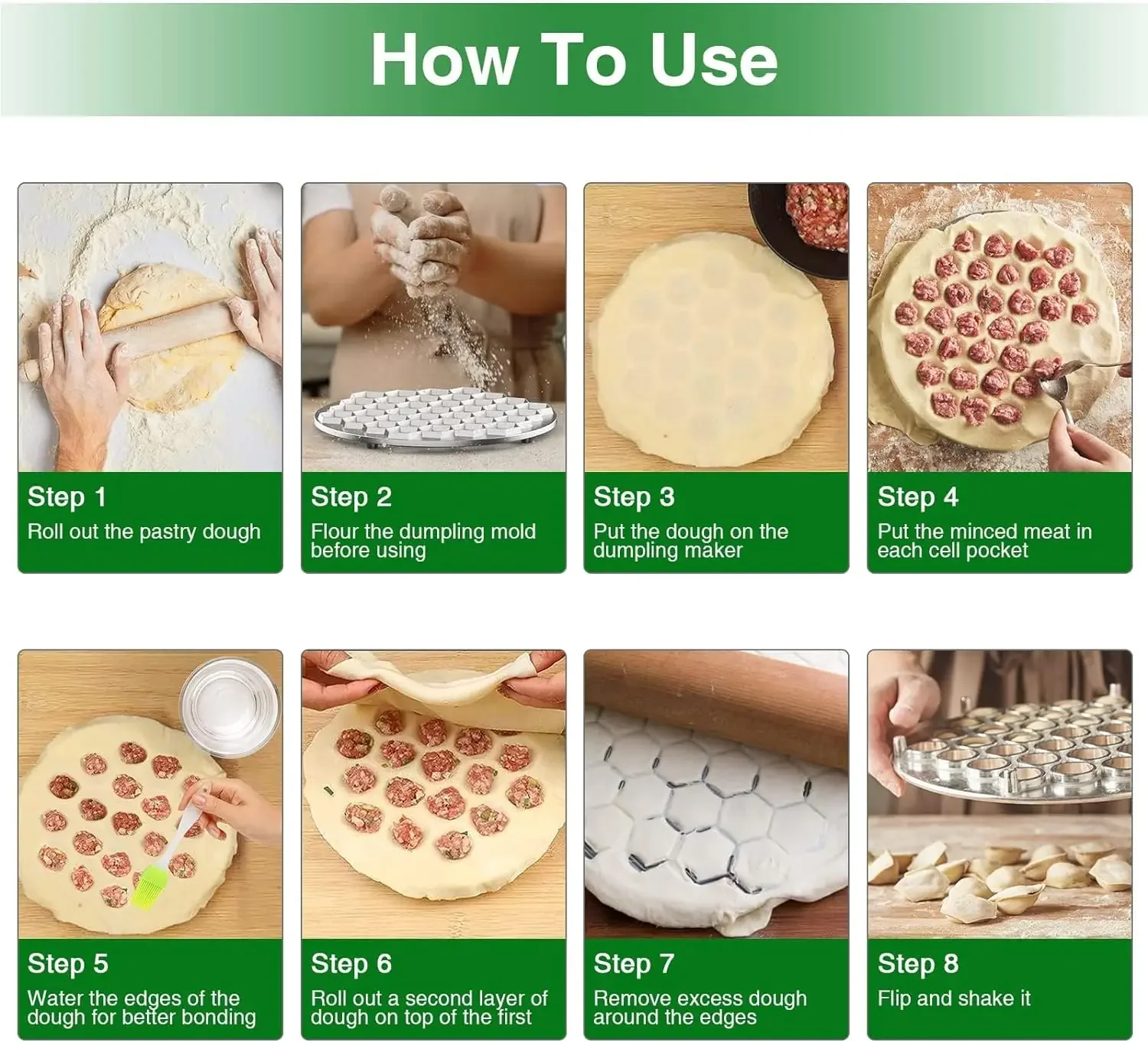 Pelmeni Maker Russian Dumpling Mold Pelmeni Metal Mold with Pastry Ravioli Wheel Pasta Double Cutter for Kitchen