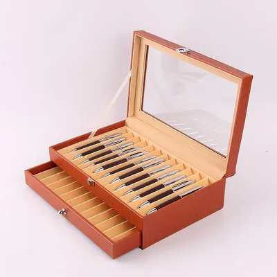 Pen Storage Box 2 Layer Container Pen Storage Box 2 Layer Container