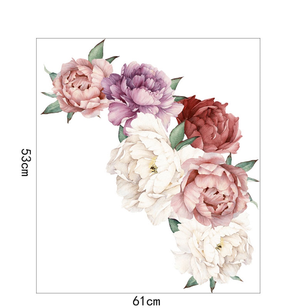 Peony Wall Sticker Decorative Material