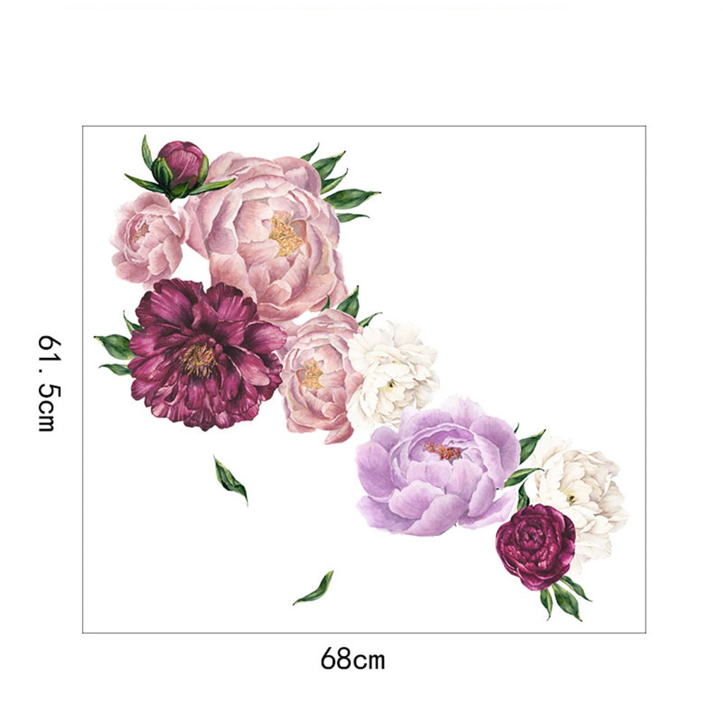 Peony Wall Sticker Decorative Material