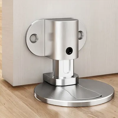 Perforation-Free Stainless Steel Door Stop Strong Magnetic Crash Proof Door Stop Lnvisible Bathroom Floor Door Stop Perforation-Free Stainless Steel Door Stop Strong Magnetic Crash Proof Door Stop Lnvisible Bathroom Floor Door Stop