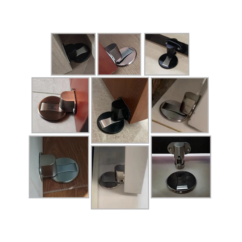 Perforation-Free Stainless Steel Door Stop Strong Magnetic Crash Proof Door Stop Lnvisible Bathroom Floor Door Stop Perforation-Free Stainless Steel Door Stop Strong Magnetic Crash Proof Door Stop Lnvisible Bathroom Floor Door Stop