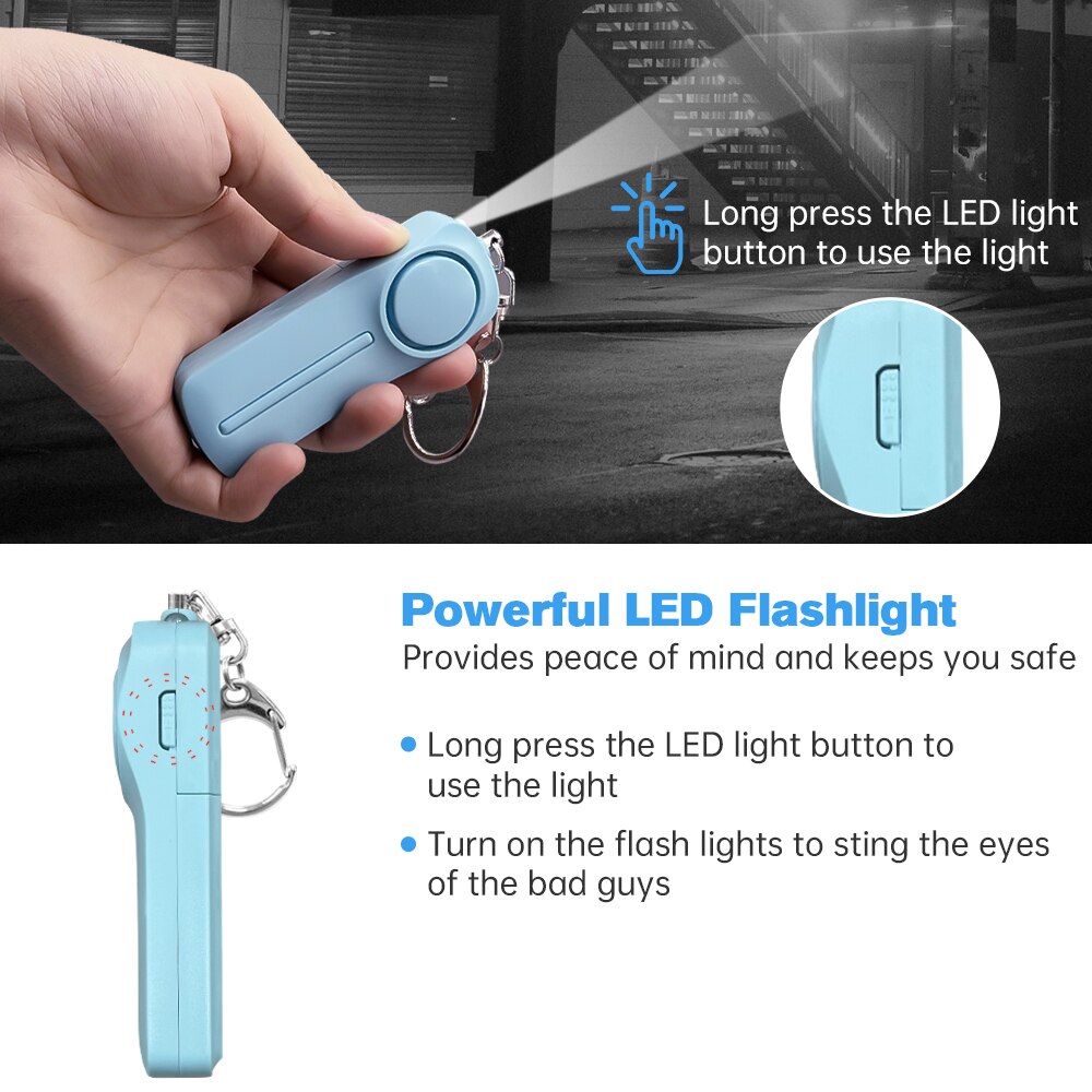 Personal Security Alarm Self Defense 130dB Loud Keychain Portable Safety Anti-satyr For Women Child Elder Girl Personal Security Alarm Self Defense 130dB Loud Keychain Portable Safety Anti-satyr For Women Child Elder Girl