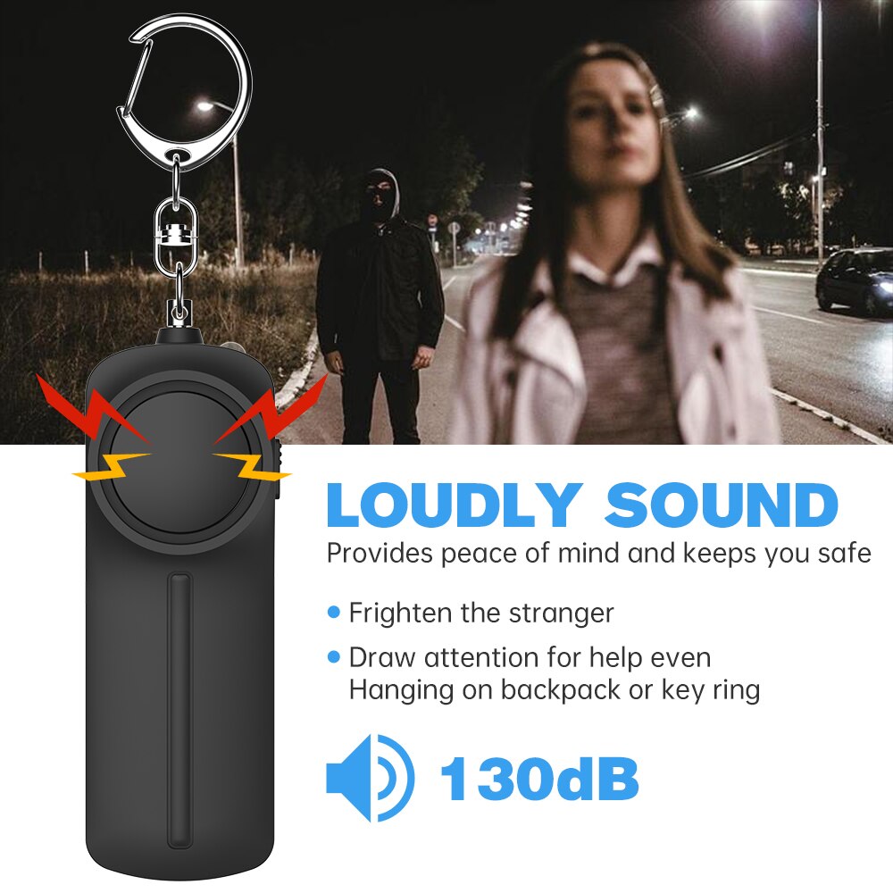 Personal Security Alarm Self Defense 130dB Loud Keychain Portable Safety Anti-satyr For Women Child Elder Girl Personal Security Alarm Self Defense 130dB Loud Keychain Portable Safety Anti-satyr For Women Child Elder Girl