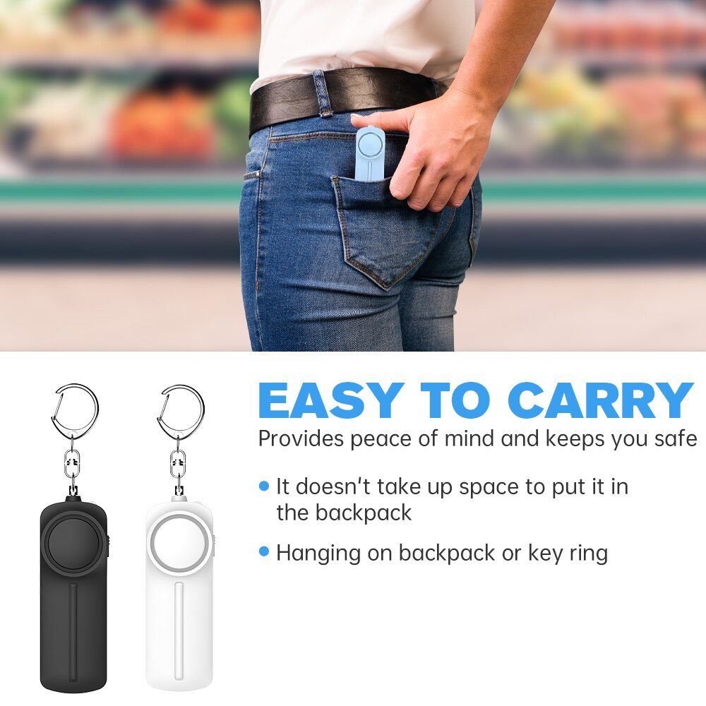 Personal Security Alarm Self Defense 130dB Loud Keychain Portable Safety Anti-satyr For Women Child Elder Girl Personal Security Alarm Self Defense 130dB Loud Keychain Portable Safety Anti-satyr For Women Child Elder Girl