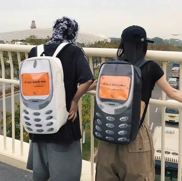 Personality Vintage Telephone Bags Y2k Aesthetic Streetwear Women Students Schoolbags High-capacity Funny Ins Backpacks Personality Vintage Telephone Bags Y2k Aesthetic Streetwear Women Students Schoolbags High-capacity Funny Ins Backpacks