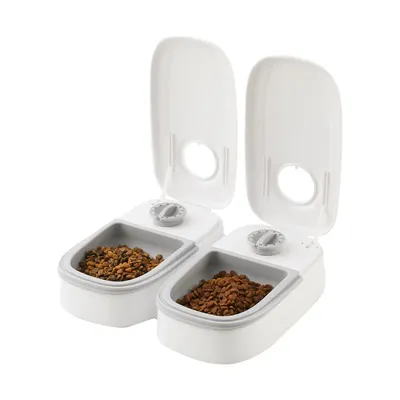 Pet Automatic Timing Feeder 350ML Large Capacity Dry and Wet Food Container Electric Dog Double Dish Bowl For Cats Dogs Pet Automatic Timing Feeder 350ML Large Capacity Dry and Wet Food Container Electric Dog Double Dish Bowl For Cats Dogs