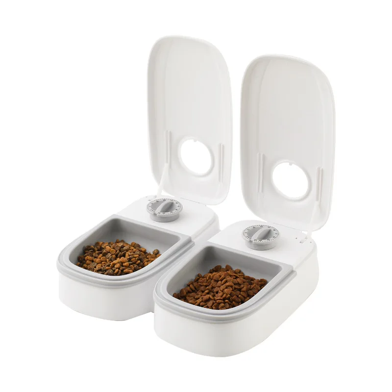 Pet Automatic Timing Feeder 350ML Large Capacity Dry and Wet Food Container Electric Dog Double Dish Bowl For Cats Dogs Pet Automatic Timing Feeder 350ML Large Capacity Dry and Wet Food Container Electric Dog Double Dish Bowl For Cats Dogs