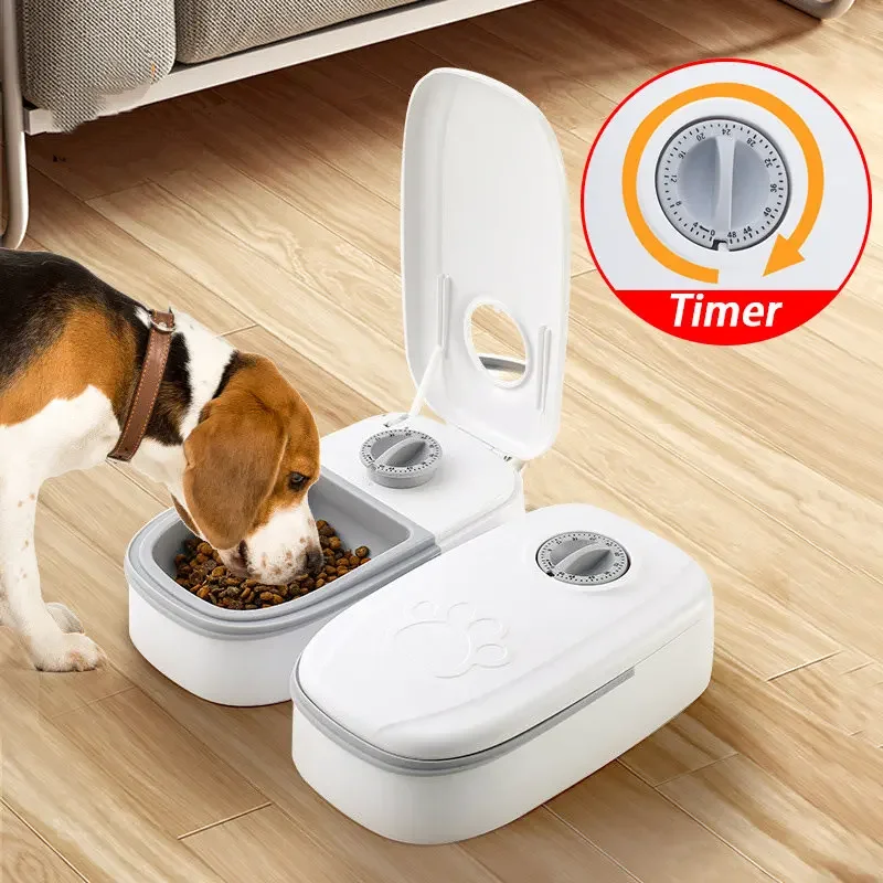 Pet Automatic Timing Feeder 350ML Large Capacity Dry and Wet Food Container Electric Dog Double Dish Bowl For Cats Dogs Pet Automatic Timing Feeder 350ML Large Capacity Dry and Wet Food Container Electric Dog Double Dish Bowl For Cats Dogs